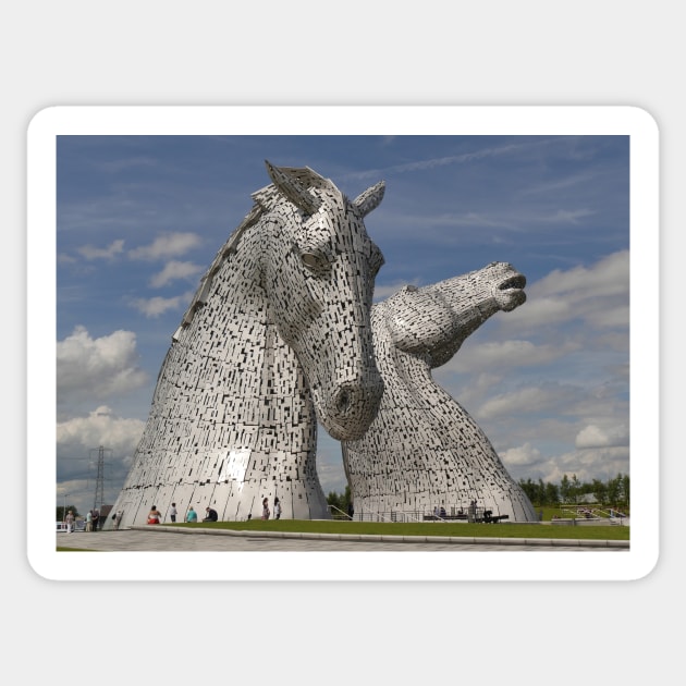 the Kelpies, Helix Park, Falkirk , Scotland Sticker by goldyart